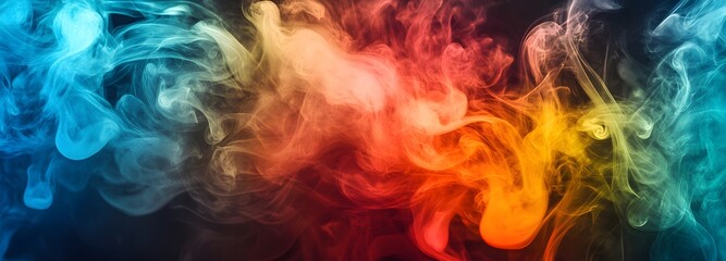 120. A dynamic swirl of colorful smoke, perfect for artistic displays