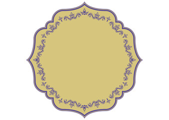 インド風の飾りフレーム。ベクターデータ。