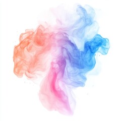 Serene Watercolor Gradient Flowing Softly | Abstract Soft Pastel Colors Tranquil Background Overlay Illustration on White | Peaceful Artistic Design