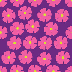 Vector abstract seamless simple floral pattern. Flower pattern. Spring pattern. Pattern for textiles or for cover. Wallpaper. Hand drawn.