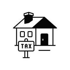 Property Tax vector icon stock illustration