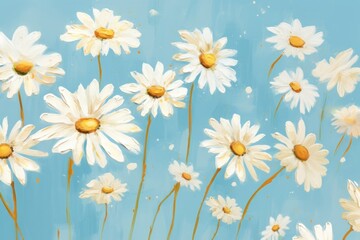 Obraz premium Cute daisy outdoors pattern flower.
