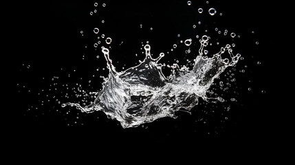 Splashing water on a black background. water splash refreshing black background