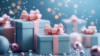 Gift Boxes with Bokeh Lights