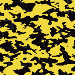 Bold Yellow and Black Camouflage Pattern