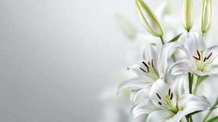 Fototapeta premium White Lily Bouquet
