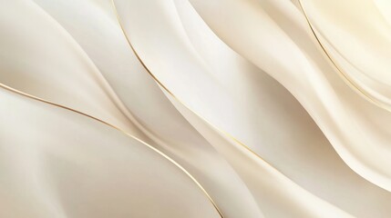 Obraz premium Abstract Gold and Cream Waves