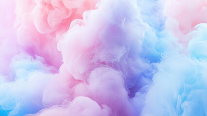 Fototapeta premium Dreamy pastel clouds: Pink and blue abstract.