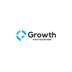 Growth logo and rise logo. Technology, software, finance, investment, suitable for your design need, logo, illustration, animation, etc.