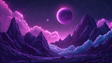 Fototapeta premium Futuristic Alien Landscape