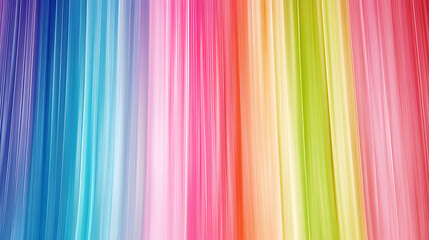 Obraz premium Vibrant abstract color gradient background featuring smooth vertical lines in shades of blue, pink, green, and yellow. This dynamic composition evokes sense of energy and creativity