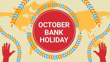 October Bank Holiday web banner design illustration 