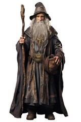Obraz premium Wizard costume adult white background.