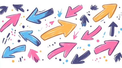 Colorful Hand-Drawn Arrows Background