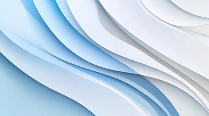 Abstract Blue and White Swirling Background