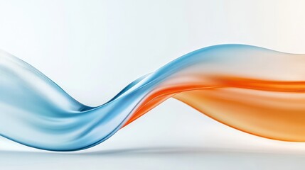 Naklejka premium Abstract Blue and Orange Wave