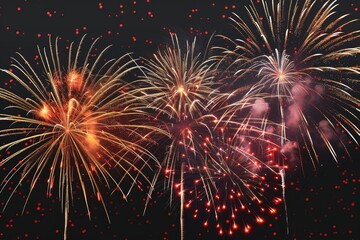 Fireworks png element set on transparent background
