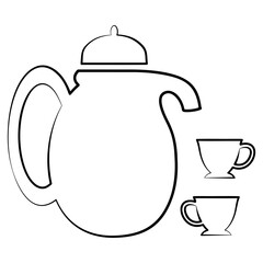 coffee cup set background illustration