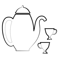 coffee cup set background illustration