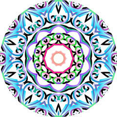 Beautiful colourful caleidoscope gradient flower petals art for commercial textile or background wallpaper 