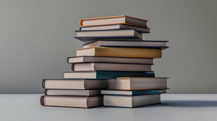 Stack of Books on a Table