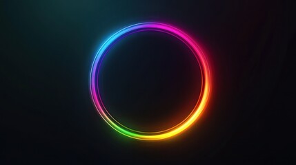 Obraz premium Abstract Neon Circle Background