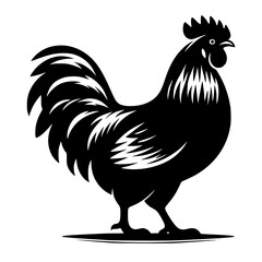 Chicken silhouette vector 