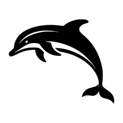 Dolphin silhouette vector 