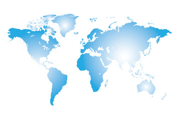 A contour map of the world. Blue map. Vector image.