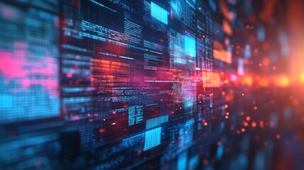 Obraz premium Digital Futuristic Data Stream
