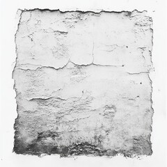 Obraz premium Gritty old photo effect overlay with distressed textures isolated on a white background for retro photography themes