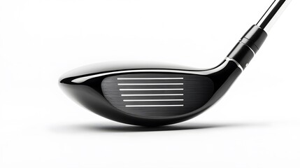 Face of Fairway Wood Golf Club on White Background. 