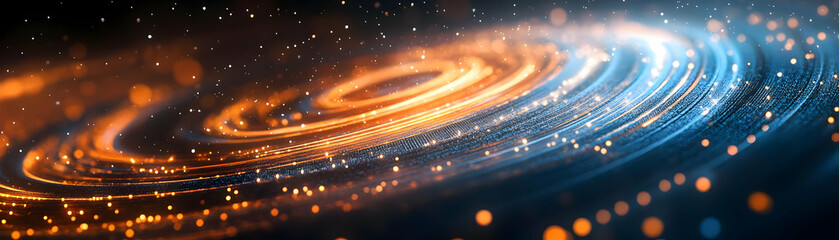 Glossy Orbits Symbolizing ESG Integration: Tracking Shot Unveiling Environmental, Social, and Governance Concepts Intersecting for Cohesive Systems in Photo Stock Concept