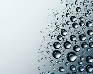 Water droplets on a surface, creating a refreshing and clean appearance.