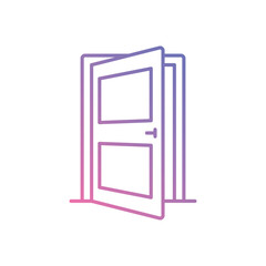 Door vector icon stock illustration