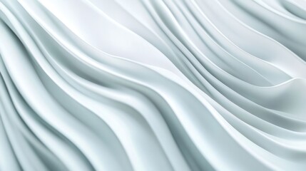 Abstract White Fabric Drapes