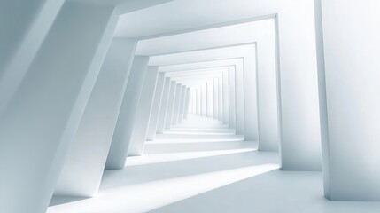 Fototapeta premium Abstract White Tunnel