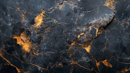 Abstract Black and Gold Marble Texture