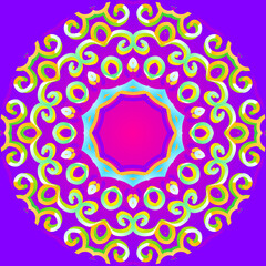 Beautiful colourful caleidoscope gradient flower petals art for commercial textile or background wallpaper 