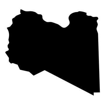recommend clip art: Libya map silhouette. Vector image