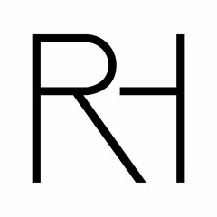 RH letter logo design image
