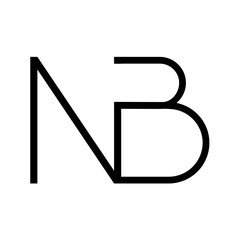 NB logo design. Vector image