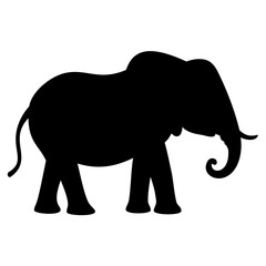 Obraz premium Elephant animal silhouette, Vector image
