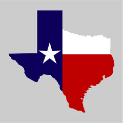 Texas island map. Vector Image