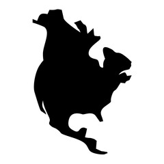 North America island map. Vector Image