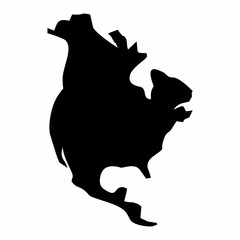 North America map silhouette image