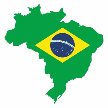 recommend clip art: Brazil flag map silhouette image
