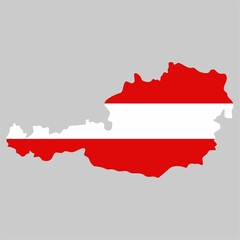 Austria island map. Flat image