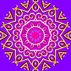 Beautiful colourful caleidoscope gradient flower petals art for commercial textile or background wallpaper 