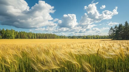 Beautiful Wheat Field, Generative AI
